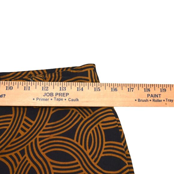 Who What Wear Black Gold Print Palazzo Pants Women’s Size 10 Wide Leg Flowy Boho - Picture 5 of 8